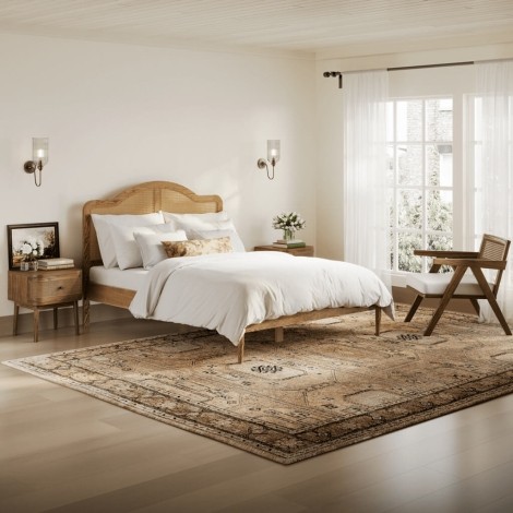 Claude Smoked King Size Bed 