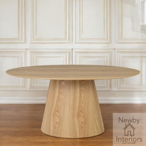 Cleveland Oval Natural Dining Table (160cm)