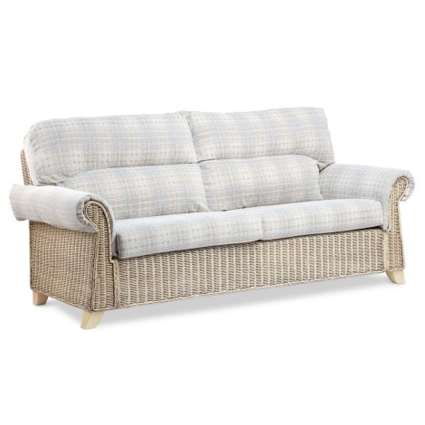Clifton Natural Wash, Cane 3 Seater Sofa