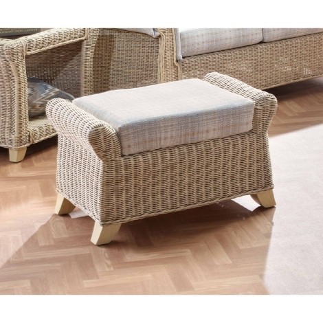 Desser - Clifton - Natural Wash - Cane Footstool