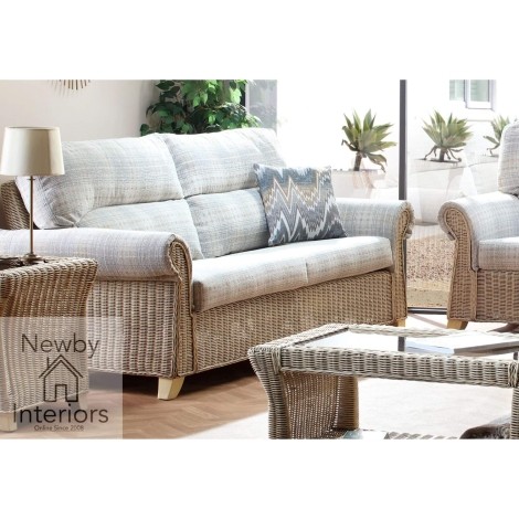 Clifton 3 Seater Sofa Natural Wash Rattan