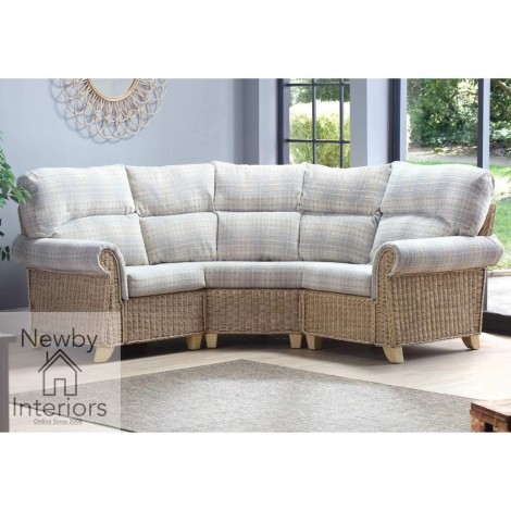 Clifton 3 Seater Corner Sofa Natural Wash Rattan