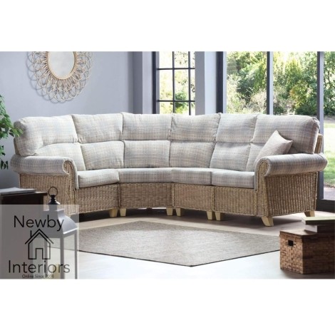 Clifton 4 Seater Corner Sofa Natural Wash Rattan