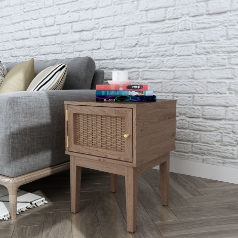 Bordeaux - Rattan and Wood - Lamp Table