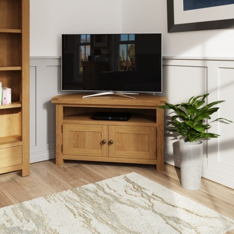 Colton Medium Oak -  Corner TV Unit