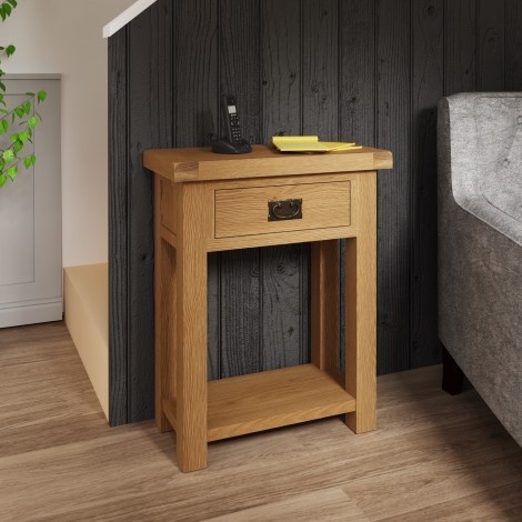 Colton Medium Oak -  Telephone Table