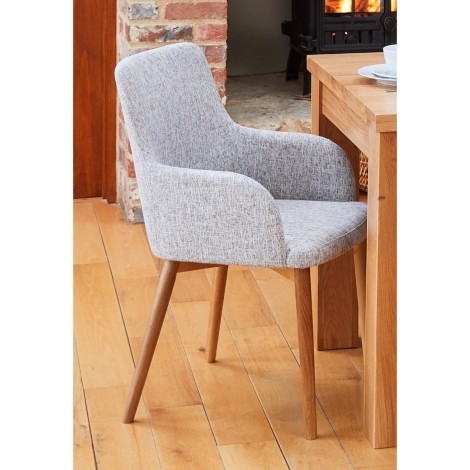 Oak Light Grey Chair (Pack of two) COR03M