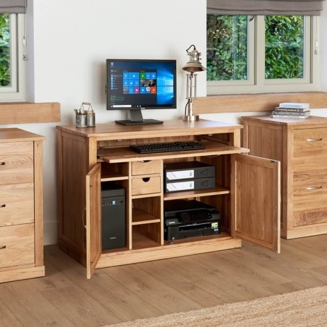 Mobel Oak Hidden Home Office COR06A