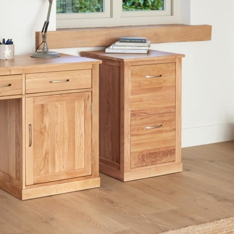 Mobel Oak Two Drawer Filing Cabinet COR07A