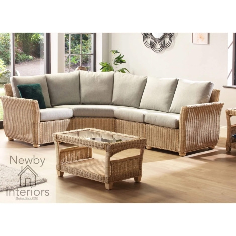 Corsica 4 Piece Corner Sofa Natural Wash Rattan