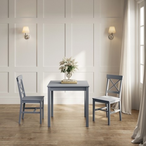 Crawford Anthracite Grey 2 Seater Dining Set 