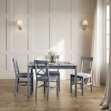 Crawford Anthracite Grey 4 Seater Dining Set