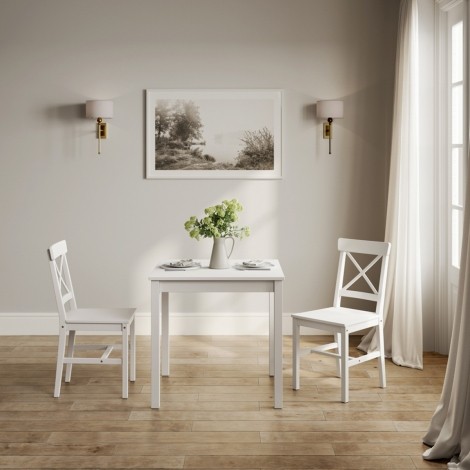 Crawford White 2 Seater Dining Set