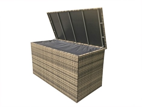 Outdoor - Flat Brown Weave - Wicker - Large Cushion Storage - UV Treated Wicker