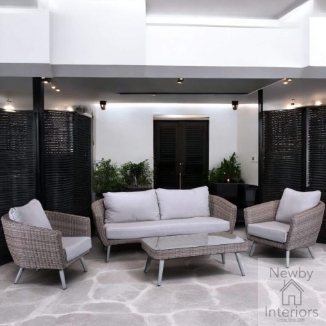 Danielle Outdoor Rattan 3 Seater Suite With Coffee Table