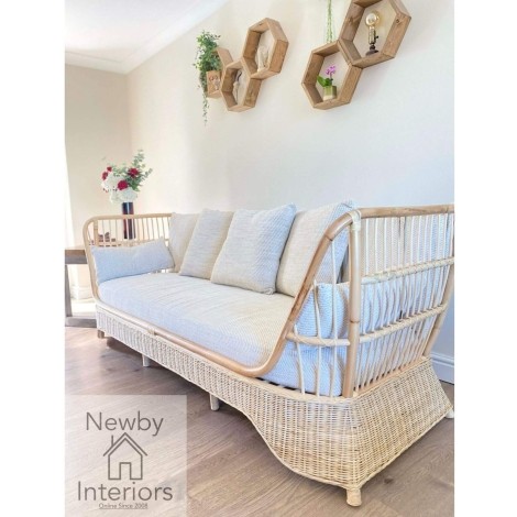 3 Seater Day Bed Natural Rattan