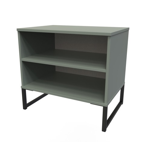 Diego - Reed Green - Double Open Midi - Black Sleigh Leg
