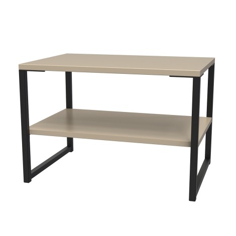 Diego - Mushroom - Lamp Table - Black Sleigh Leg