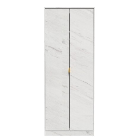 Diego - Marble - Double - 2 Door - Tall - Plain Wardrobe