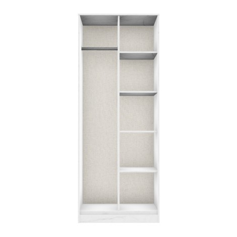 Diego - Marble - Open Shelves - Wardrobe - Gold Sleigh Leg