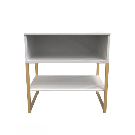 Diego - Marble - Single Open Midi - Gold Sleigh Leg