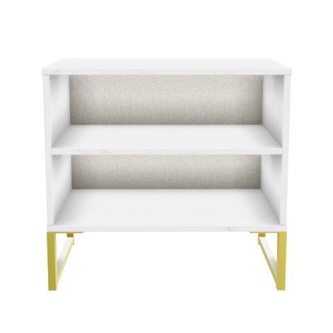 Diego - Marble - Double Open Midi - Gold Sleigh Leg