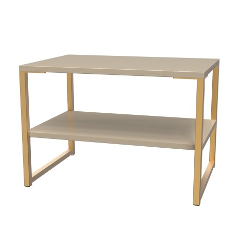 Diego - Mushroom - Lamp Table - Gold Sleigh Leg
