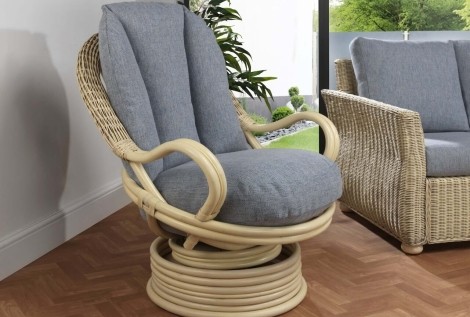 Desser - Corsica - Natural Wash - Cane Deluxe Swivel Rocker