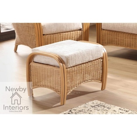 Centurion Footstool Light Oak Rattan