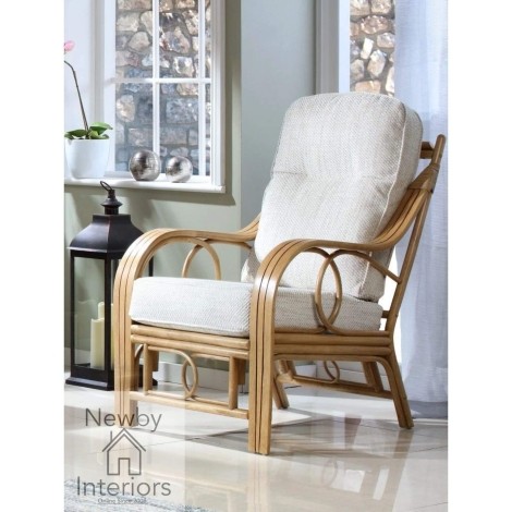 Madrid Armchair Light Oak Rattan