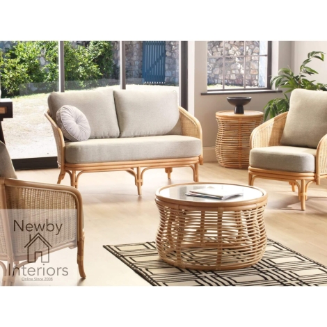 Royal 2 Seater Sofa Natural Rattan