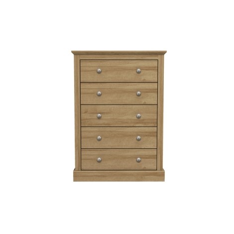 Devon - Oak - 5 Drawer Chest