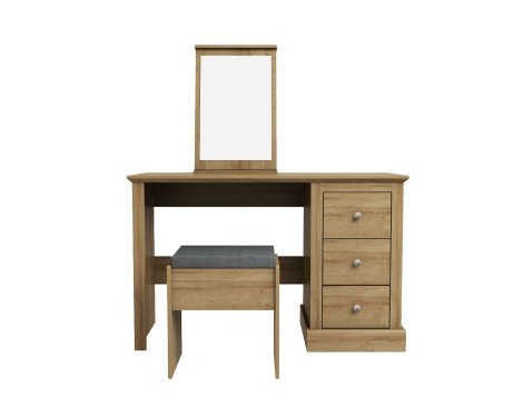 Devon - Oak - 3 Drawer Dressing Table Set