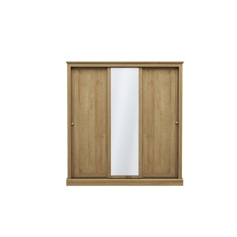 Devon Oak 3 Door Sliding Wardrobe