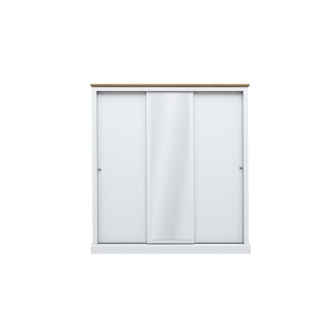 Devon White 3 Door Sliding Wardrobe
