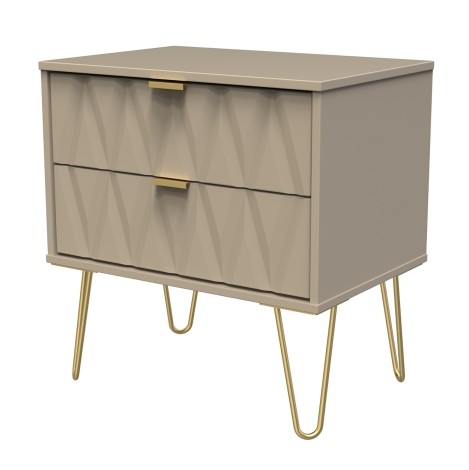Diamond - Medium - Chest of 2 Drawers - Mushroom Finish