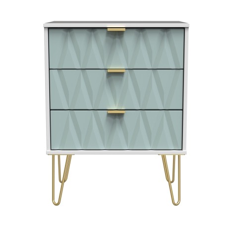 Diamond - Duck - Medium - Chest of 3 Drawers - White Matt Base