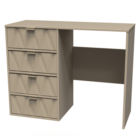 Diamond - Single Pedestal Dressing Table / Vanity Table / Desk - Mushroom Finish