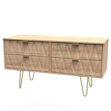 Diamond - Rectangular - 4 Drawer - Bed Box - Bardolino Oak Finish