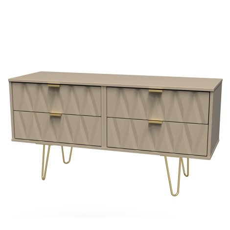 Diamond - Rectangular - 4 Drawer - Bed Box - Mushroom Finish