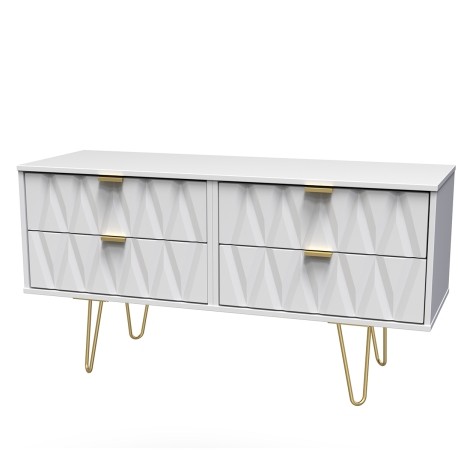 Diamond - Rectangular - 4 Drawer - Bed Box - White  Matt Finish