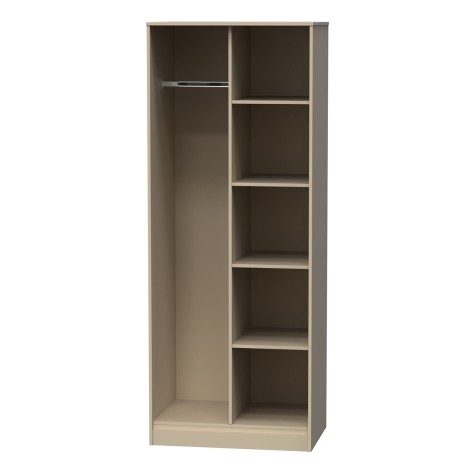Diamond - Open Shelves - Wardrobe - Mushroom Finish