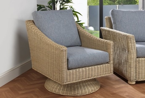 Desser - Dijon - Natural Wash - Cane Swivel Chair