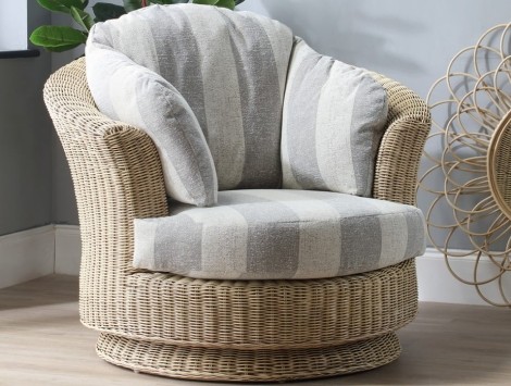 Desser - Samford - Natural Wash - Cane Lyon Swivel Chair