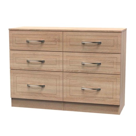 Dorset - Bardolino Oak Midi Chest of 6 Drawers