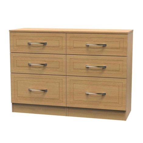 Dorset - Modern Oak Midi Chest of 6 Drawers