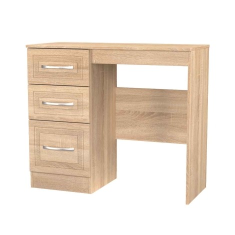Dorset - Bardolino Oak Single Pedestal Dressing Table / Vanity Table / Desk