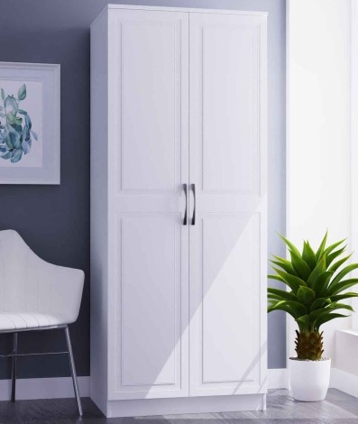Dorset - White Matt 2 Door Double Plain Wardrobe