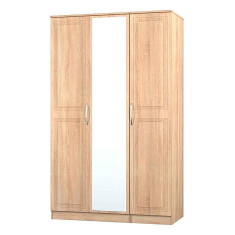 Dorset - Bardolino Oak Triple Mirror Wardrobe