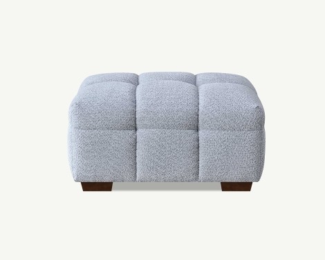 Aluxo Tribeca - Pearl Boucle Fabric - Chesterfield Stool